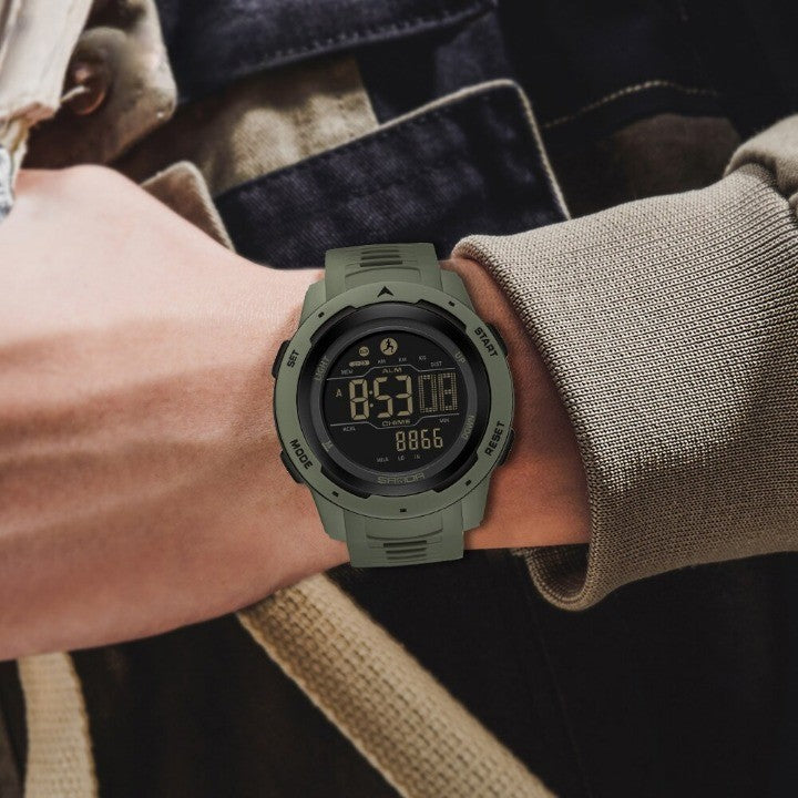 Skanto | Vanntett Militær Pedometer Digital Klokke