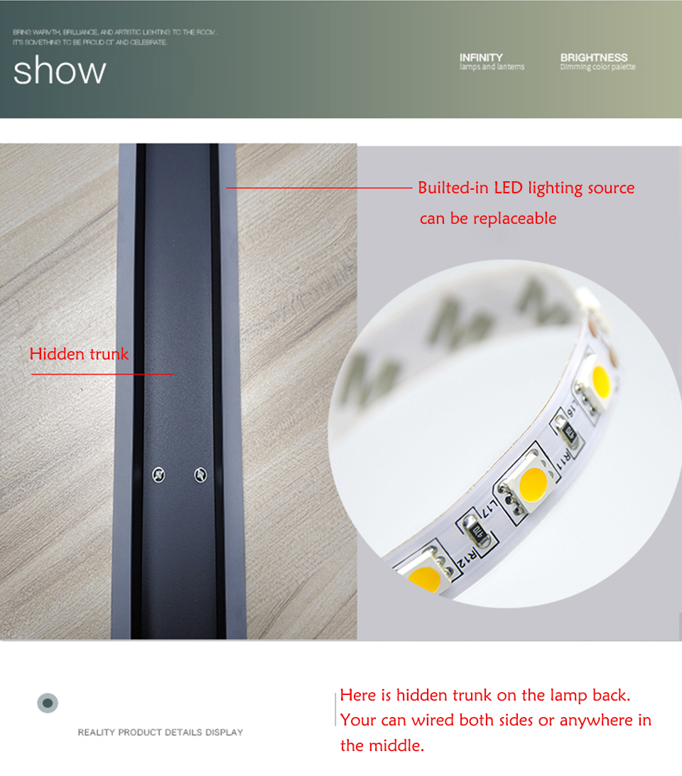 Lang Stripe-LED elegant vegglampe | Skanto