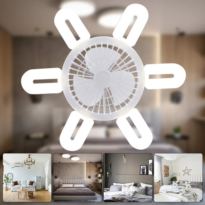 Stille Justerbar Fjernkontroll Tak Foldbar Vifte Lampe | Skanto