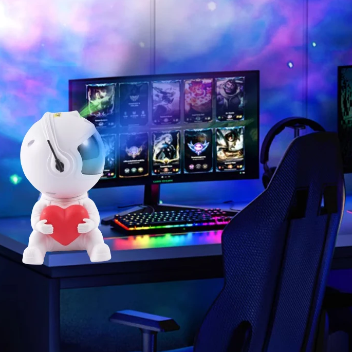 Kjærlighet Astronaut Galaxy Nattlys Prosjektor | Skanto