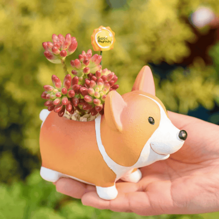 Skanto | Harpiks Corgi Mini Blomsterkrukke