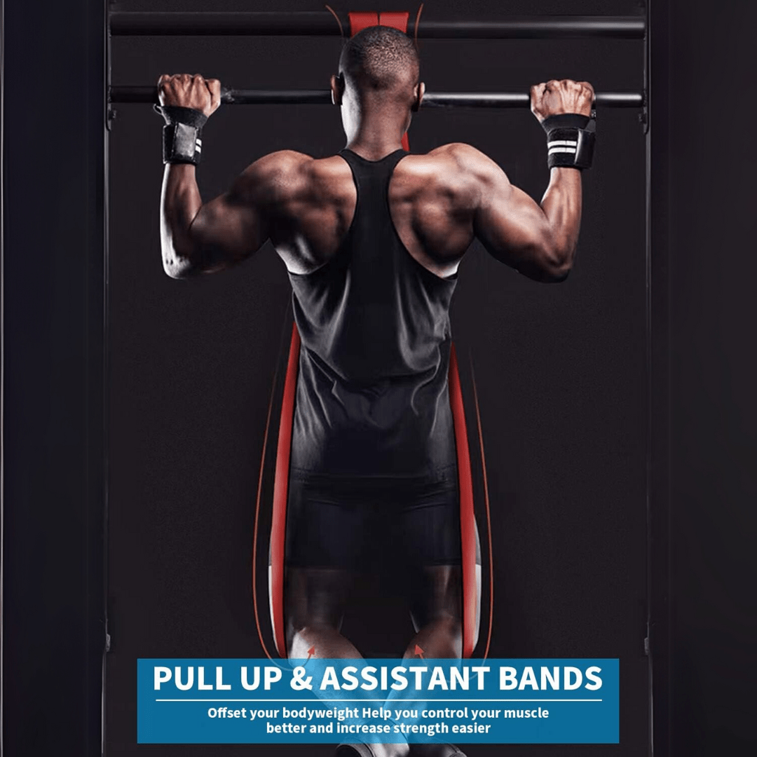 Skanto | Resistforce Pull-Up Assistance Bands – Motstandsett for Styrketrening, Dips og Kroppsvektøvelser