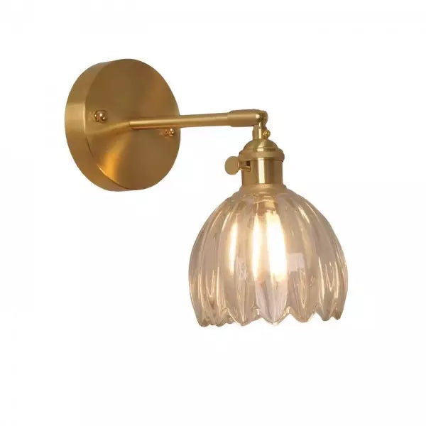Skanto | Vegglampe Vintage Glass Messing Sconse