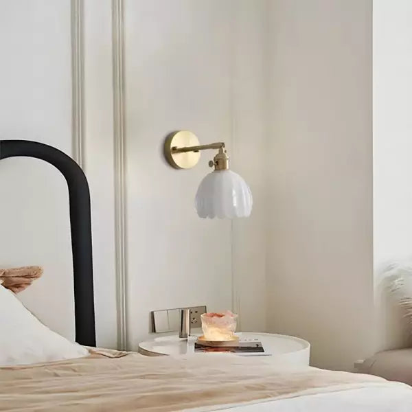 Skanto | Vegglampe Vintage Glass Messing Sconse