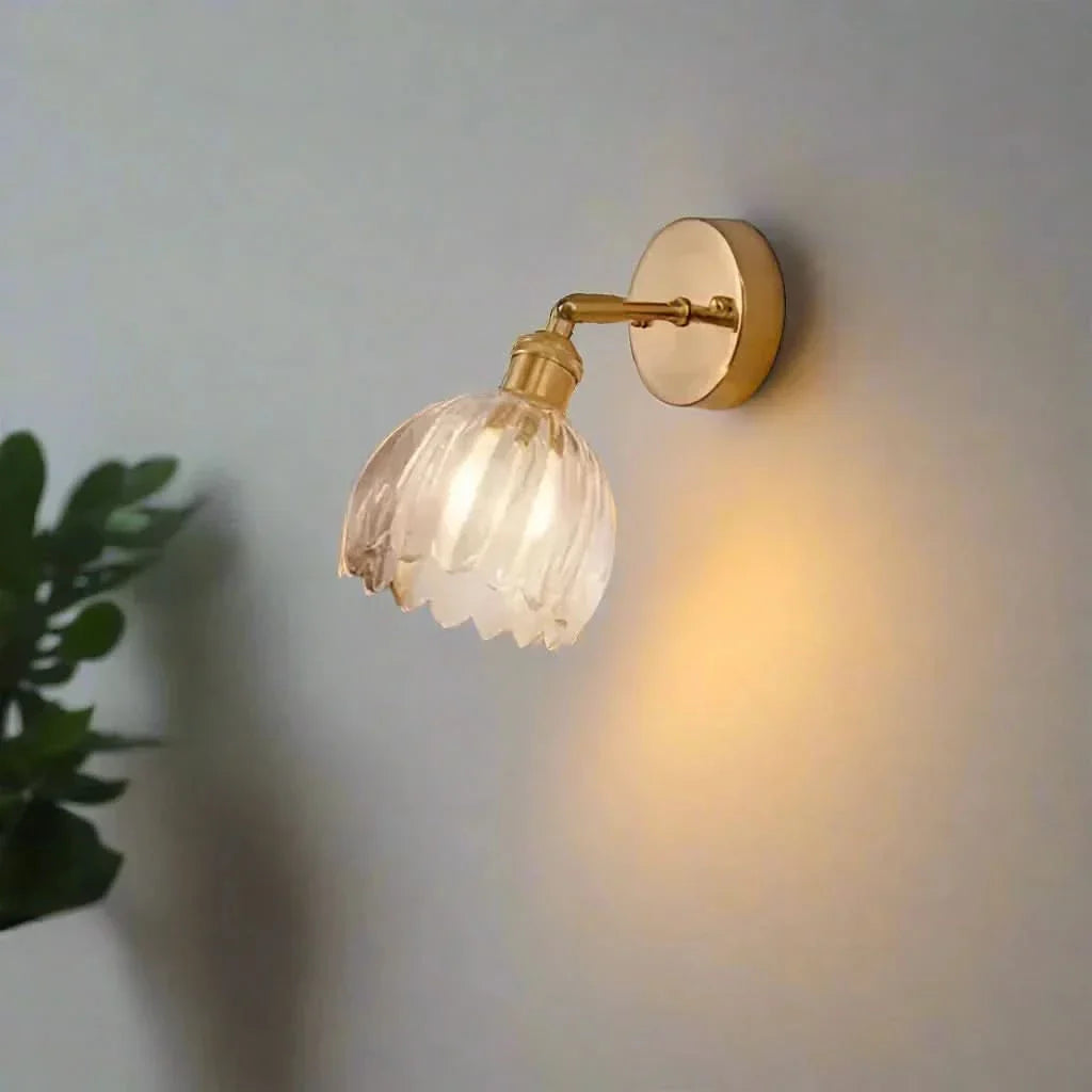 Skanto | Vintage Tulipan Glass Vegglampe Lys