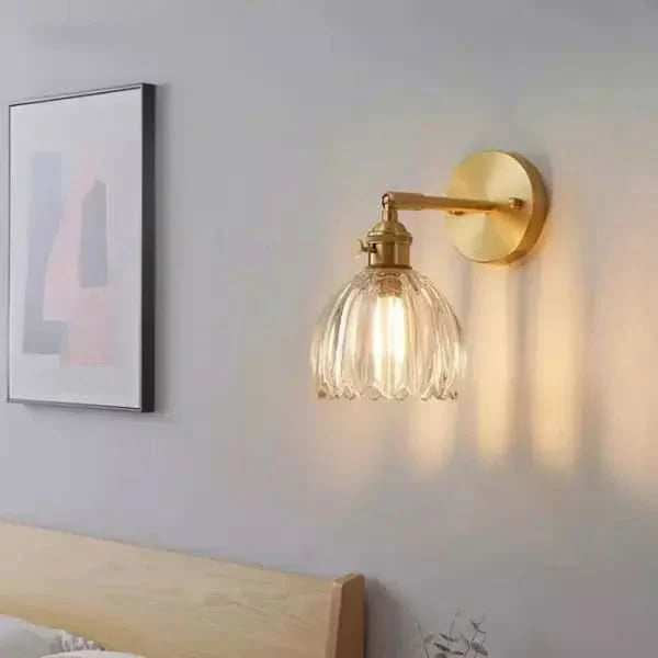 Skanto | Vintage Tulipan Glass Vegglampe Lys