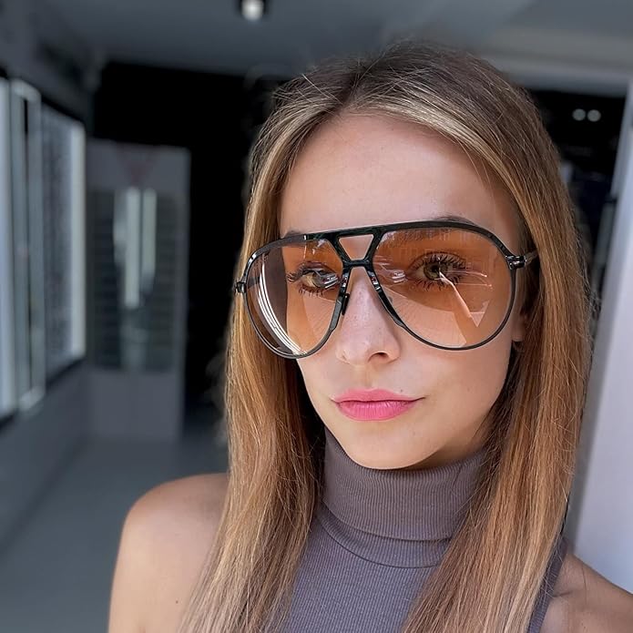 Aviator Oversize Solbriller Retro UV400 | Skanto