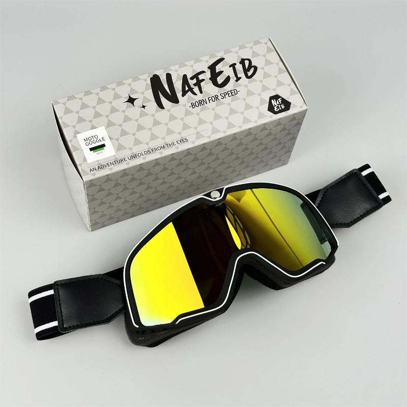 Skanto | RETRO RIDE GOGGLES – Vintage motorsykkelbriller med 100% UV-beskyttelse