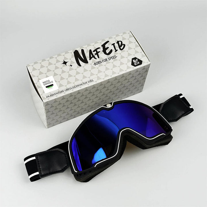 Skanto | RETRO RIDE GOGGLES – Vintage motorsykkelbriller med 100% UV-beskyttelse