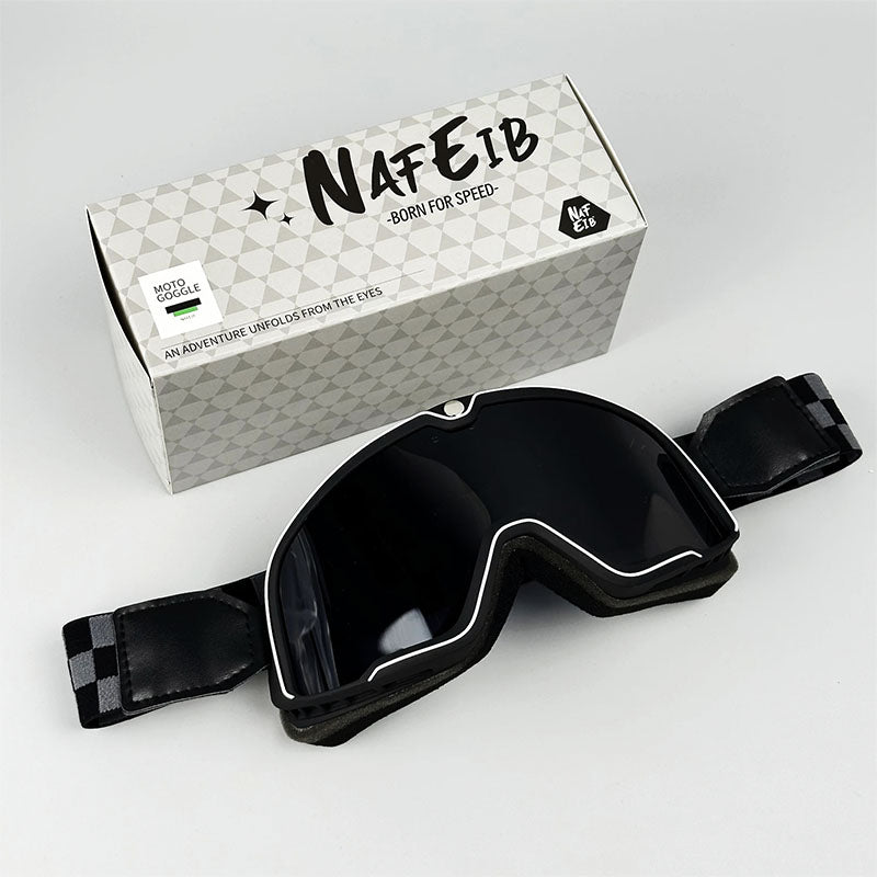 Skanto | RETRO RIDE GOGGLES – Vintage motorsykkelbriller med 100% UV-beskyttelse