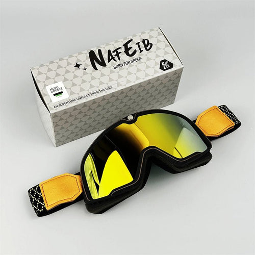 Skanto | RETRO RIDE GOGGLES – Vintage motorsykkelbriller med 100% UV-beskyttelse