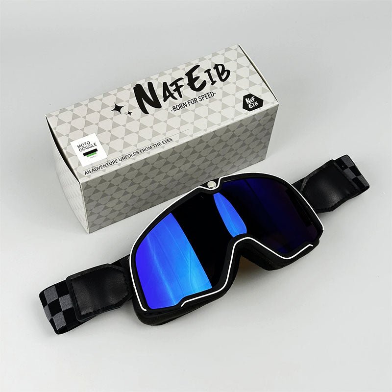 Skanto | RETRO RIDE GOGGLES – Vintage motorsykkelbriller med 100% UV-beskyttelse
