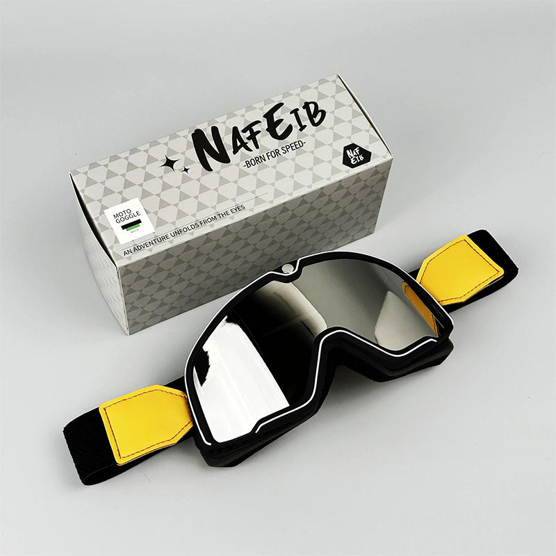 Skanto | RETRO RIDE GOGGLES – Vintage motorsykkelbriller med 100% UV-beskyttelse