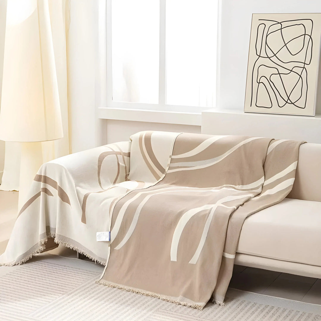 Skanto | Reversibel Chenille/Bomull Sofa Trekk - LuxeCasa