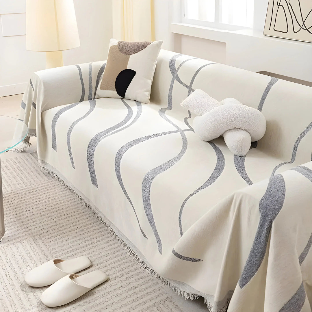 Skanto | Reversibel Chenille/Bomull Sofa Trekk - LuxeCasa