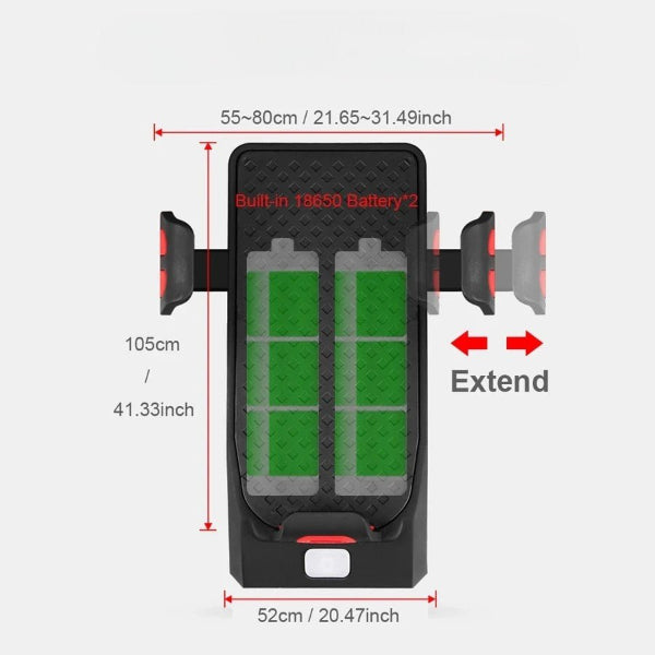 Skanto | RIDENOVA – All-in-One Sykkel Gadget med USB Power Bank & Lys Kontroll