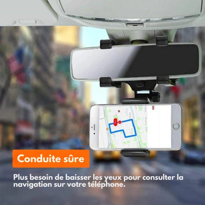 Skanto | Roadview – Bakview Speil Telefonfeste med 360° Rotasjon & Teleskopisk Arm