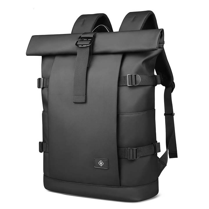 Skanto | ROLLTRAIL Rolltop Ryggsekk – Utvidbar 17" Bæreveske for Laptop, Vanntett, Tyverisikret, Utendørs og Reise-Klar