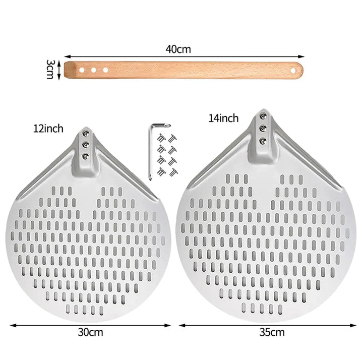 Rund Pizza Vending Spade Pizza Paddle med Trehåndtak Pizza Spade | Skanto