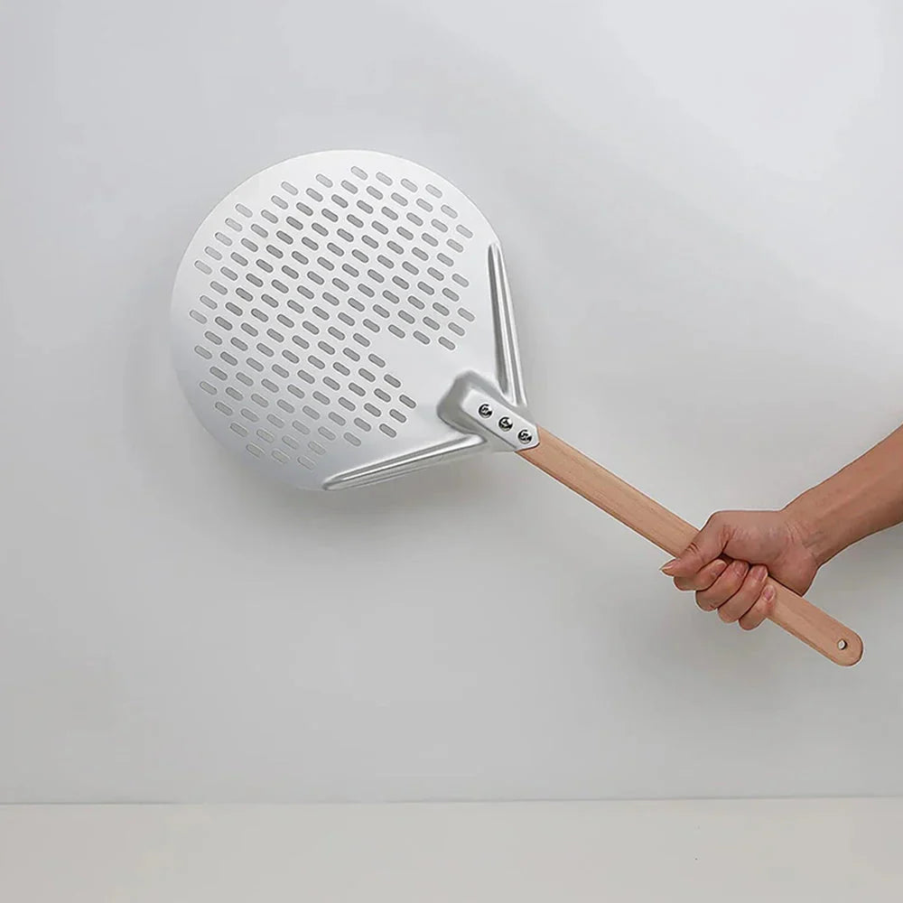 Skanto | Rund Pizza Turner Pizza Paddle med Trehåndtak Pizza Spade