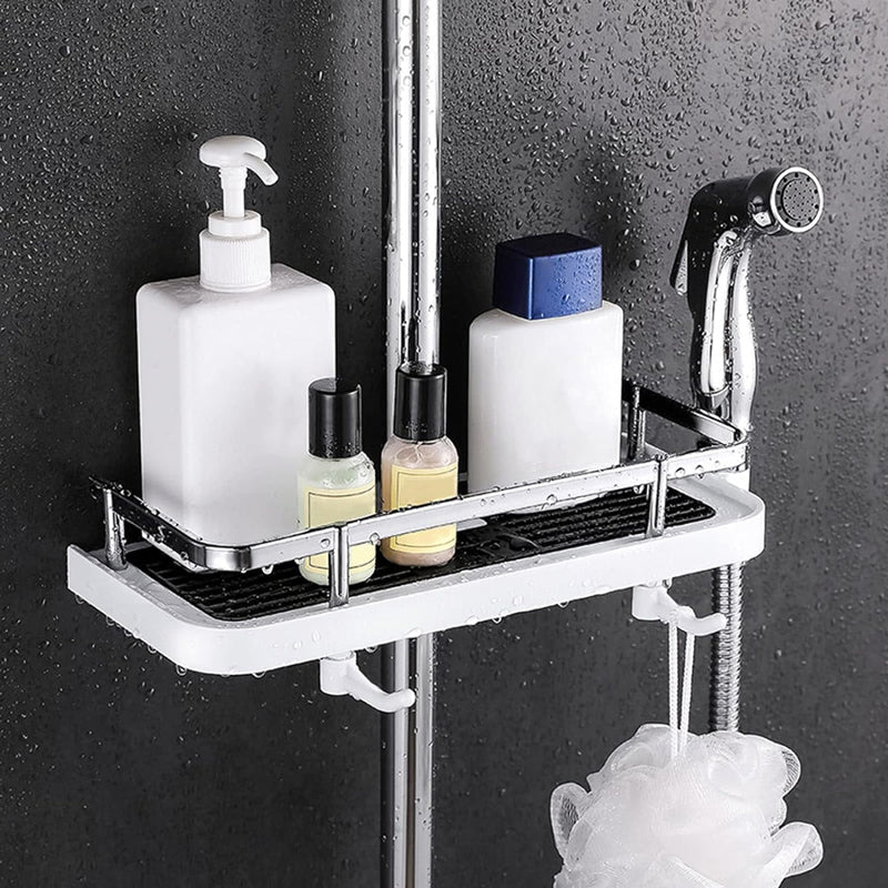Baderomsreol Caddy for dusjstang, ingen boring Stang dusjreol holder | Skanto
