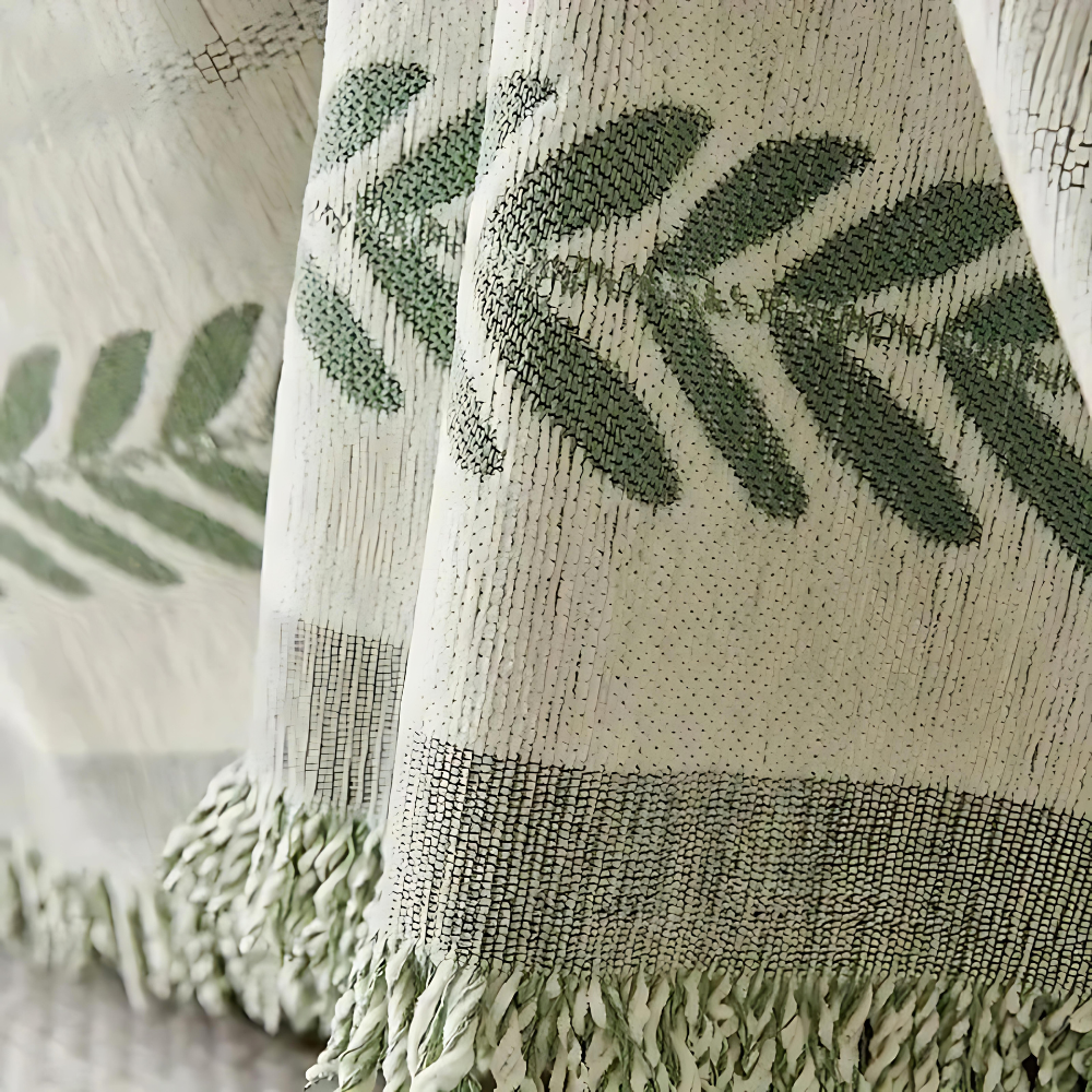 Skanto | Rustic Cotton Tassel Sofa Cover