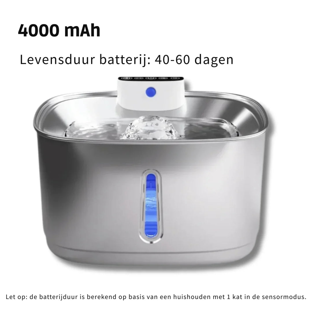Smart Drikkefontene for Katter og Hunder – 3.2L Rustfritt Stål med Filter | Skanto