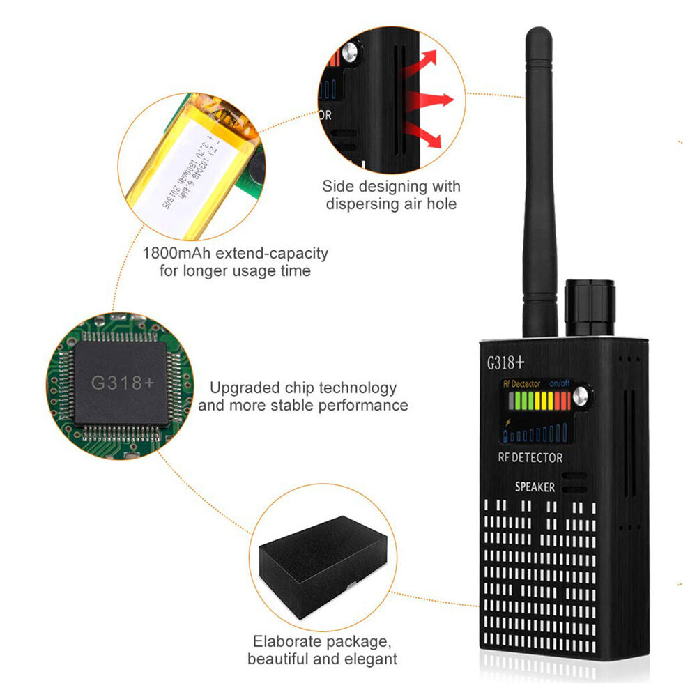 Skanto | Spy Signal Wall Detector, HF Detector, skjult kamera, laserlinse, GSM GPS enhetsfinner