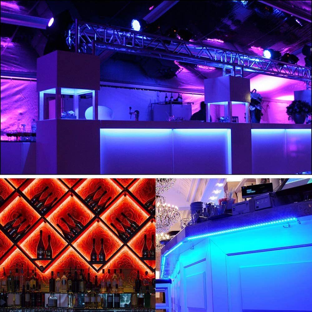 Skanto | LED Lyslist, 30 m, 15 m, Musikk Synkronisering, Bluetooth, 5050, RGB Ambient Lys med Fjernkontroll