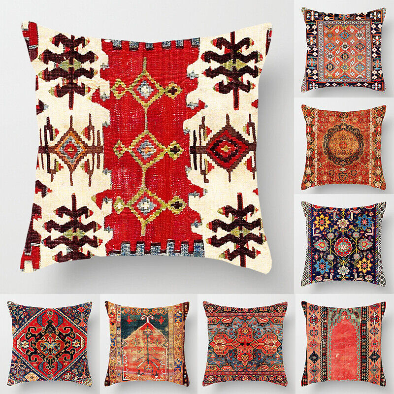 Etnisk Boho Mandala Trykk Lin Kastepute Dekorativ Pute Sofa Pute Hjemmeinnredning # Skanto