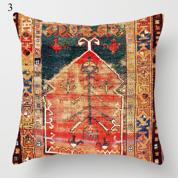Etnisk Boho Mandala Trykk Lin Kastepute Dekorativ Pute Sofa Pute Hjemmeinnredning # Skanto
