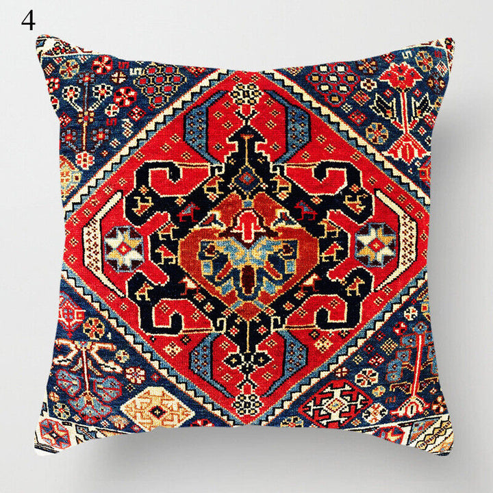 Etnisk Boho Mandala Trykk Lin Kastepute Dekorativ Pute Sofa Pute Hjemmeinnredning # Skanto