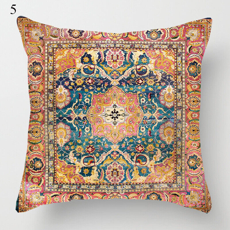 Etnisk Boho Mandala Trykk Lin Kastepute Dekorativ Pute Sofa Pute Hjemmeinnredning # Skanto