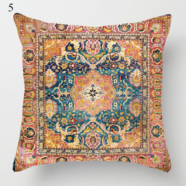 Etnisk Boho Mandala Trykk Lin Kastepute Dekorativ Pute Sofa Pute Hjemmeinnredning # Skanto