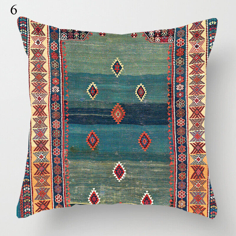 Etnisk Boho Mandala Trykk Lin Kastepute Dekorativ Pute Sofa Pute Hjemmeinnredning # Skanto