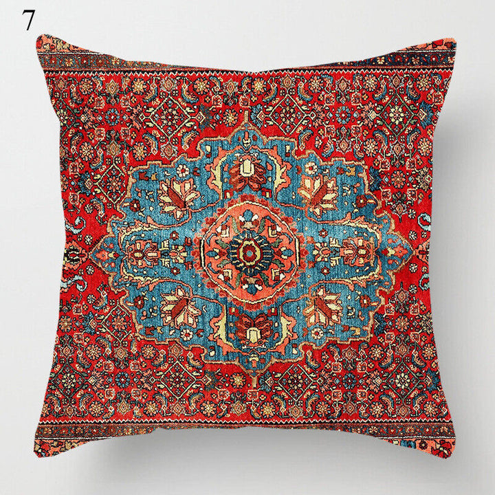 Etnisk Boho Mandala Trykk Lin Kastepute Dekorativ Pute Sofa Pute Hjemmeinnredning # Skanto