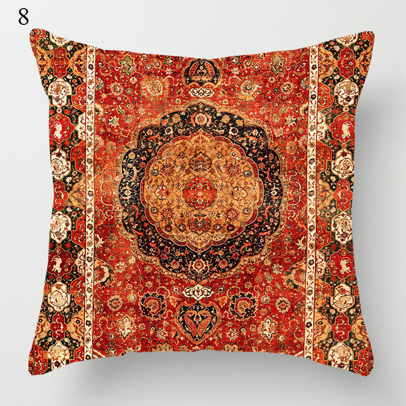 Etnisk Boho Mandala Trykk Lin Kastepute Dekorativ Pute Sofa Pute Hjemmeinnredning # Skanto