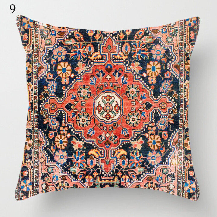 Etnisk Boho Mandala Trykk Lin Kastepute Dekorativ Pute Sofa Pute Hjemmeinnredning # Skanto