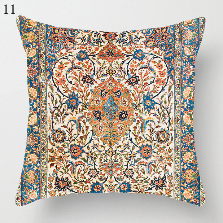 Etnisk Boho Mandala Trykk Lin Kastepute Dekorativ Pute Sofa Pute Hjemmeinnredning # Skanto