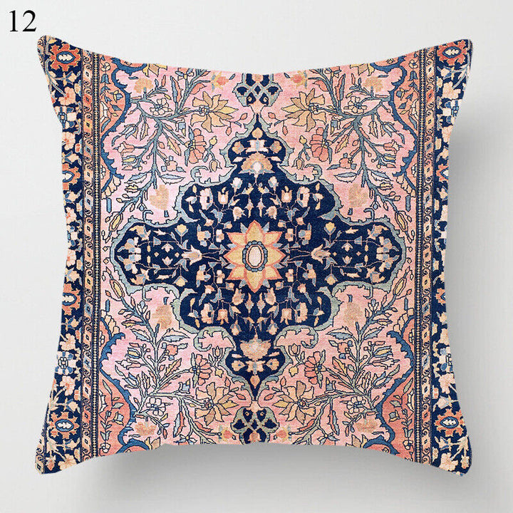 Etnisk Boho Mandala Trykk Lin Kastepute Dekorativ Pute Sofa Pute Hjemmeinnredning # Skanto