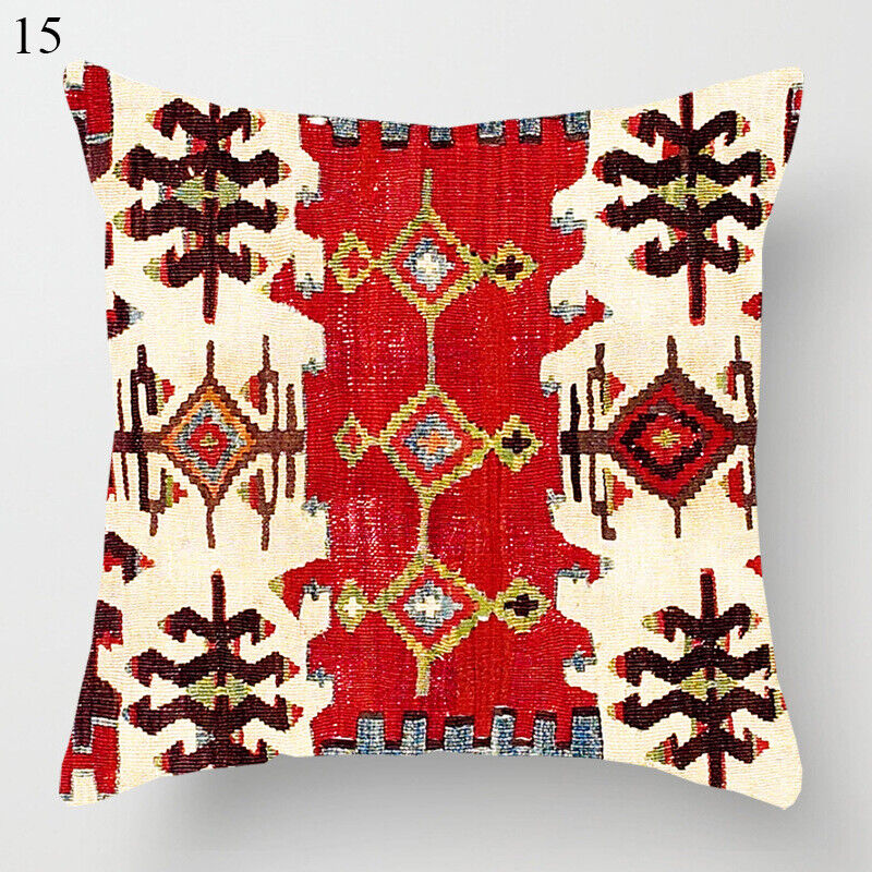 Etnisk Boho Mandala Trykk Lin Kastepute Dekorativ Pute Sofa Pute Hjemmeinnredning # Skanto