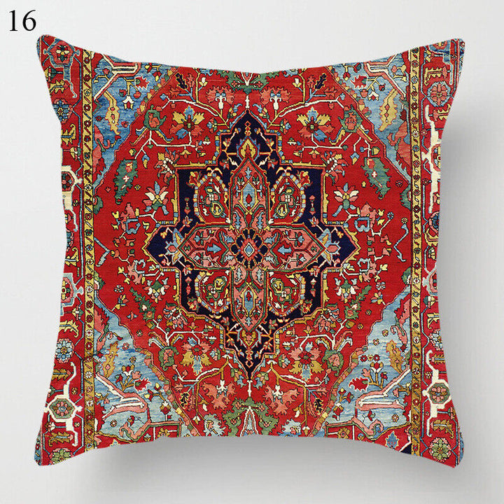Etnisk Boho Mandala Trykk Lin Kastepute Dekorativ Pute Sofa Pute Hjemmeinnredning # Skanto