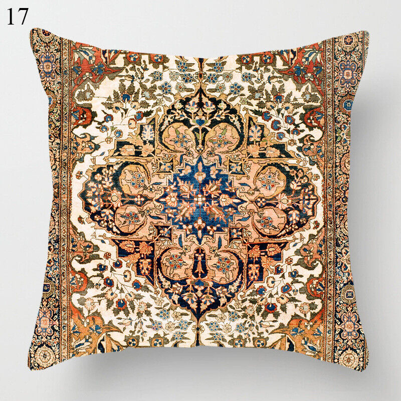Etnisk Boho Mandala Trykk Lin Kastepute Dekorativ Pute Sofa Pute Hjemmeinnredning # Skanto