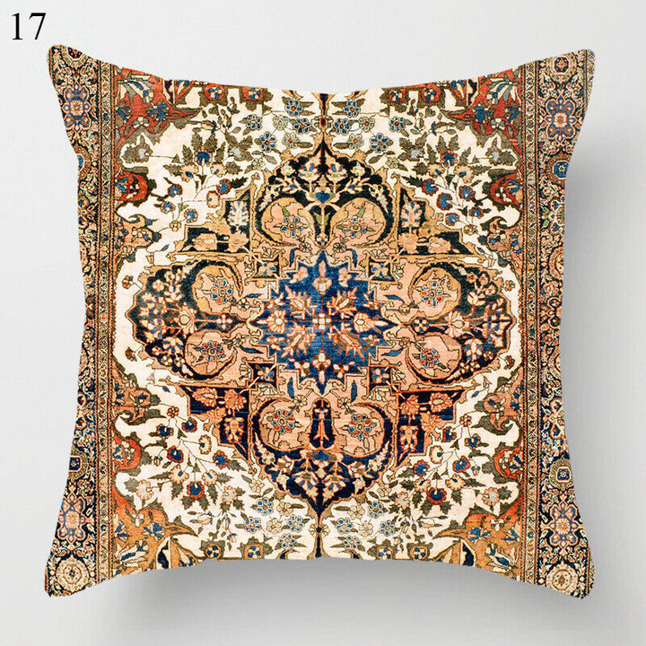 Etnisk Boho Mandala Trykk Lin Kastepute Dekorativ Pute Sofa Pute Hjemmeinnredning # Skanto