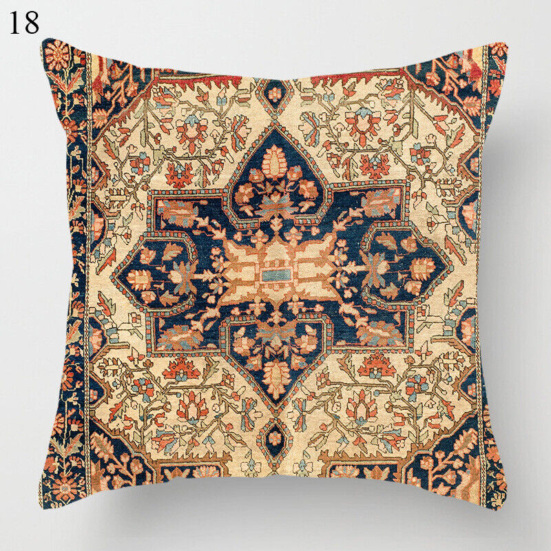 Etnisk Boho Mandala Trykk Lin Kastepute Dekorativ Pute Sofa Pute Hjemmeinnredning # Skanto