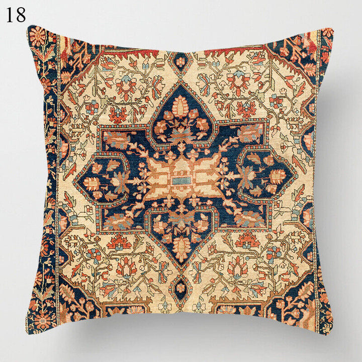 Etnisk Boho Mandala Trykk Lin Kastepute Dekorativ Pute Sofa Pute Hjemmeinnredning # Skanto