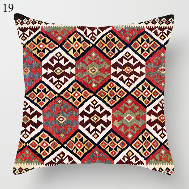 Etnisk Boho Mandala Trykk Lin Kastepute Dekorativ Pute Sofa Pute Hjemmeinnredning # Skanto