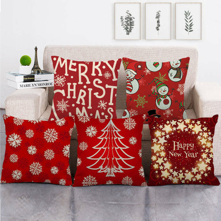 18" Cojines Merry Xmas Sofa Pute Deksel Tilbehør Hjem Sofa Dekor Putehylse Skanto