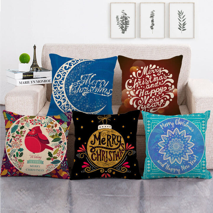 18" Cojines Merry Xmas Sofa Pute Deksel Tilbehør Hjem Sofa Dekor Putehylse Skanto