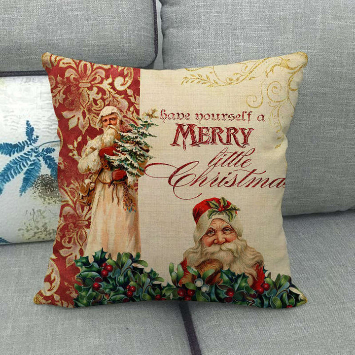18" Cojines Merry Xmas Sofa Pute Deksel Tilbehør Hjem Sofa Dekor Putehylse Skanto